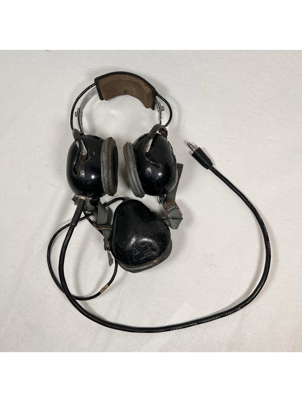 DAVID CLARK H-133C/AIC Vintage Vietnam Era Military Headphones Headset